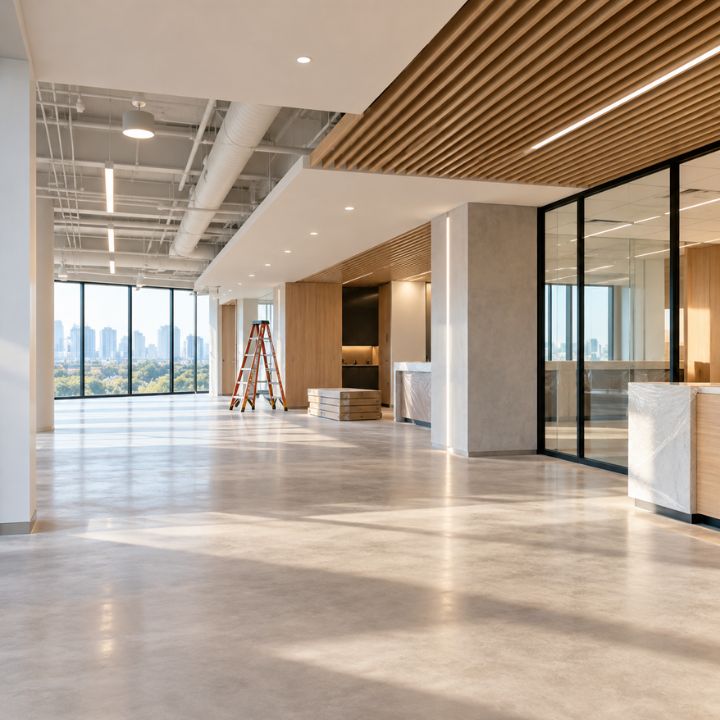 Post-construction cleaning environment